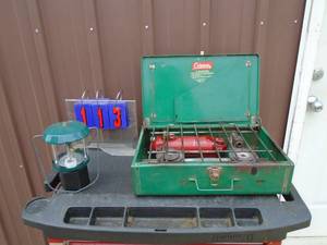 Coleman camp stove & propane lantern. As shown.