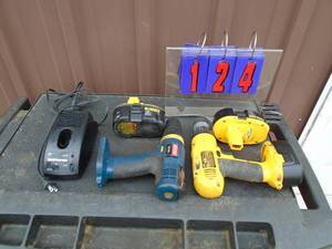 Group of cordless tools. No batteries. As shown.