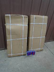 Qty of 2 metal & wood shelving units. 5 shelves each. Stock photo shown. Approx 16 x 36. Slide together. As shown.