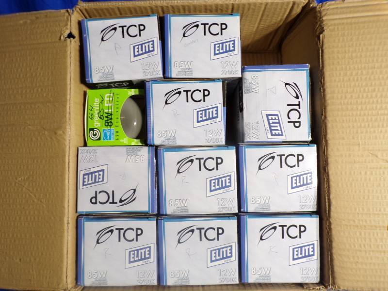 lot 294 image: Lot of Halogen Bulbs - TCP Elite LED 75W 12 Watt Halogen Replacement Bulbs