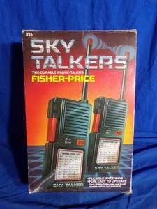 lot 4 image: Vintage Fisher Price Sky Talkers Durable Walkie Talkie