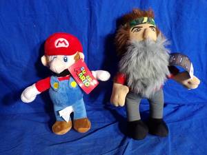 lot 18 image: Super Mario Plush Doll  Duck Dynasty Phil Robertson Plush
