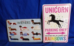 lot 35 image: 2 Metal Signs