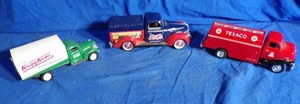 lot 83 image: Krispy Kreme Collectible Truck - 1942  Ford Replica Pepsi Cola Truck - 1940  Ford COE C600 Texaco Truck ERTL - 1953