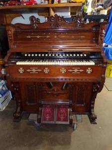 lot 109 image: Vintage Needham Pump Organ