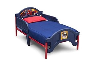 lot 99 image: New Marvel Ultimate Spider-Man Plastic Toddler Bed, Blue