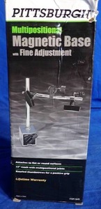 lot 138 image: Pittsburgh Multipositional Magnetic Dial Indicator Base Gage Holder