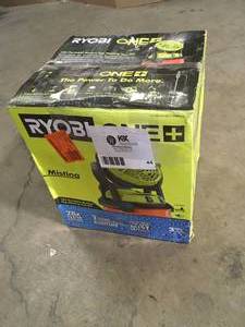 RYOBI ONE 18V Portable Bucket Top Misting Fan Kit with 1.5 Ah Battery and 18V Charger  Customer Returns See Pictures