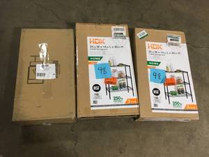 Lot of Mixed Assorted Utility Storage Shelving Various Models and Conditions Customer Returns See Pictures