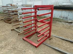 lot 14 image: Steel Sheet Racks x 2