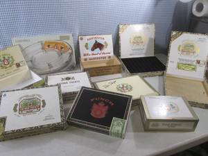 lot 125 image: (EW3) Assorted Cigar Boxes (Some Wo...