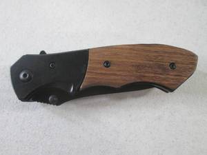 lot 137 image: (CNTR) Wood Handle Spring Assist Fo...