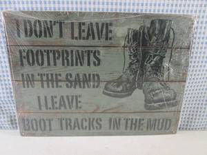 lot 140 image: (EC1) Tin Sign I Dont Leave Footp...