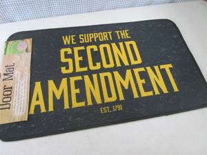 lot 147 image: (B-1) Door Mat We Support The Seco...
