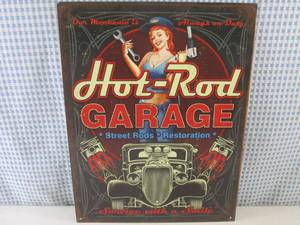 lot 165 image: (FS) Hot-Rod Garage Tin Sign 12 12...