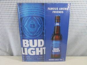 lot 186 image: (FS) Bud Light Beer Tin Sign 12 1...