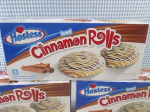 lot 267 image: (B-1) 3 Boxes Hostess Iced Cinnamon...