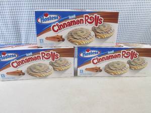 lot 268 image: (B-1) 3 Boxes Hostess Iced Cinnamon...