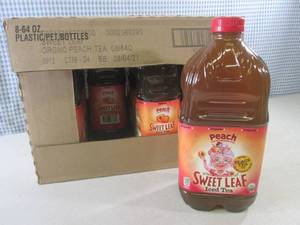 lot 292 image: (B-2) 8 Bottles Peach Sweet Leaf Ic...