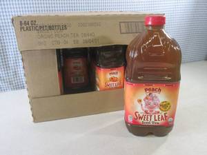 lot 293 image: (B-2) 8 Bottles Peach Sweet Leaf Ic...