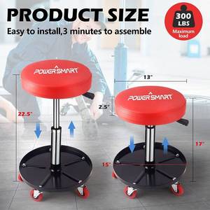 lot 8 image: PowerSmart 300-Pound Capacity Mechanic Stool