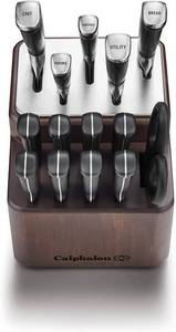 lot 16 image: Calphalon Premier SharpIN Knife Set with Sharpening Knife Block