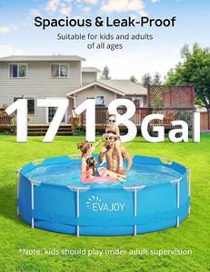 lot 31 image: Evajoy 12 X 30 Metal Frame Swimming Pool