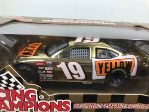 lot 267 image: 1998 Nascar Racing Champions Gold Commemorative Series Tony Raines #19  Yellow 124 scale die cast stock car