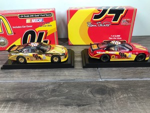 lot 276 image: 1999 Nascar Racing Champions 2 car set Bill Elliott Ford Taurus #94  McDonalds 124 scale die cast stock car