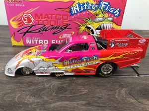 lot 278 image: 2000 NHRA Matco Tools Racing Nitro Fish Ultimate Gear Chevy Camaro Funny Car 124 scale die cast