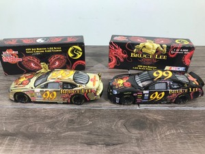 lot 301 image: 1999 Nascar Racing Champions 2 car set Jeff Burton Ford Taurus #99  Bruce Lee 124 scale die cast stock cars