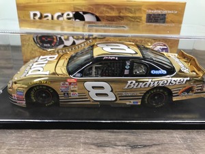 lot 312 image: 2000 Nascar Action Racing Race Fan Collectibles Dale Earnhardt Jr. Monte Carlo #8  Budweiser 24kt gold car 124 scale die cast