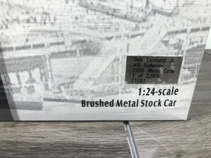 lot 322 image: 2000 Nascar Brookfield Collectors Guild Race Fan Collectibles Dale Earnhardt Jr. Monte Carlo #8  Budweiser 124 scale die cast brushed metal stock car