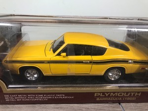 lot 337 image: Road Legends 1969 Plymouth Barracuda 118 scale die cast car