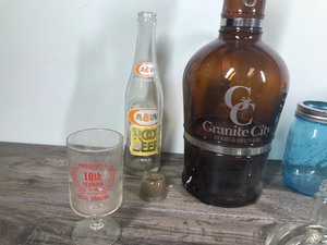 lot 374 image: Lot of vintage glass bottles
