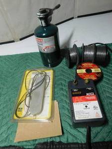 lot 59 image: electric fence controller, Never-Rust wire and more