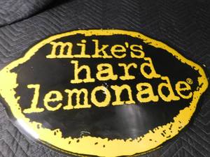 lot 75 image: Mikes Hard Lemonade metal sign