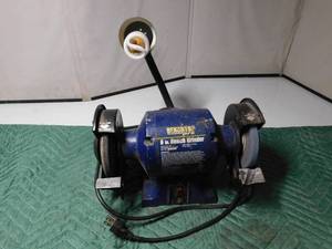 lot 78 image: 6 Bench grinder w light