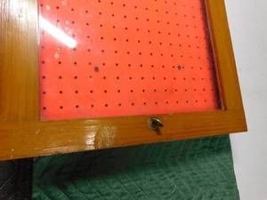 lot 89 image: Wood glass show case with key