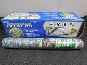 lot 139 image: New Poultry netting and live animal trap