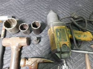 lot 180 image: Dewalt drill, sockets, hammers and more