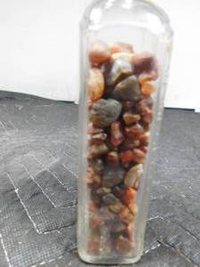 lot 201 image: 1 vintage bottle of agates