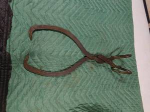 lot 212 image: Antique Ice tongs