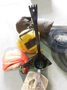 lot 217 image: Minnow bucket, fish keepers, sleeping bag and more