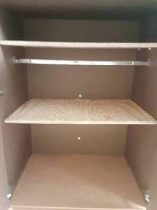 lot 3 image: Cabinet with 2 dresser drawers on bottom