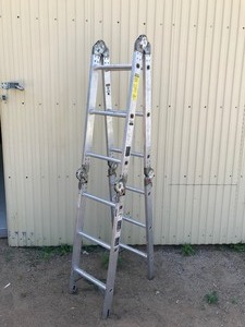 lot 158 image: articulated aluminum ladder