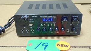 lot 19 image: Moukey Home Audio Amplifier Stereo Receivers with Bluetooth 5.0, 220W 2 Channel Power Amplifier Stereo System, wUSB, SD, AUX, MIC in wEcho monkey mamp1