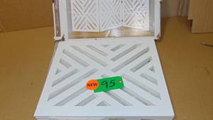 lot 95 image: Adjustable 3-Section Pet Gate - Solid Wood Lattice - Freestanding - Foldable 0084358053215