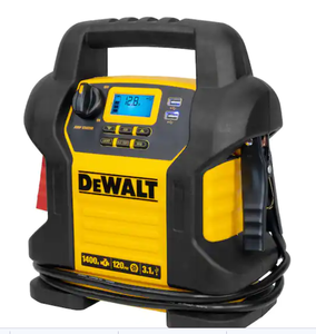 lot 4 image: DEWALT 1400 Peak Amp Portable Car Jump Starter with Digital Compressor Model # DXAEJ14 UPC Code # 814632012719