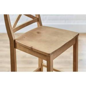 lot 13 image: Stylewell Bar Stool 38.22 X 17.7 X 17.75 Oak Finish W Cross Back (Set Of 2) UPC4897070970960